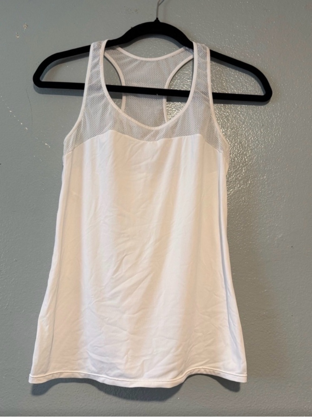 Wacoal White Mesh Racerback Tank Top Medium